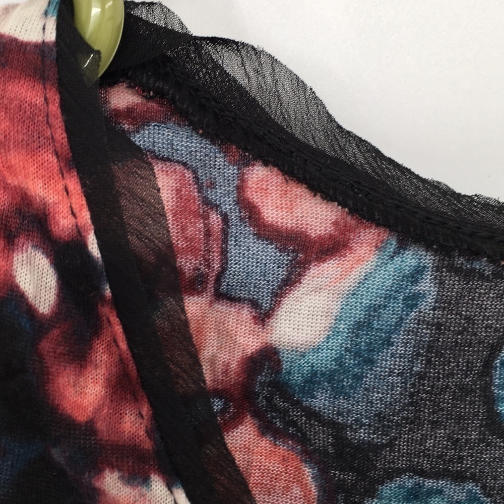 Vera Wang Multi Color Dress Casual Top - Picture 7 of 11